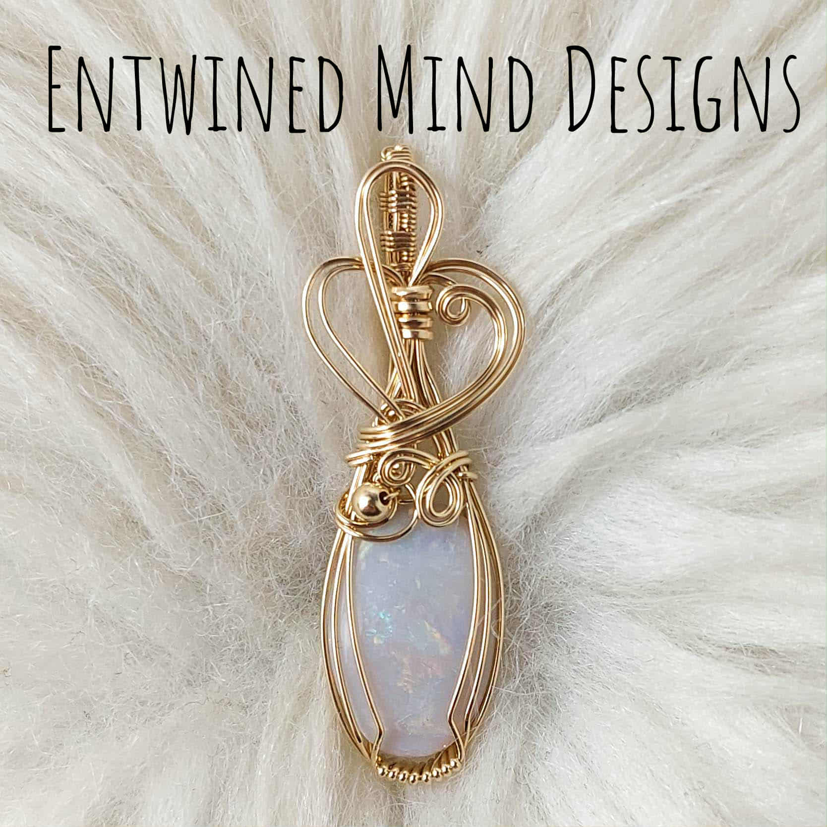 5.5 ct Australian Opal Set In 14k Gold Fill Small Pendant