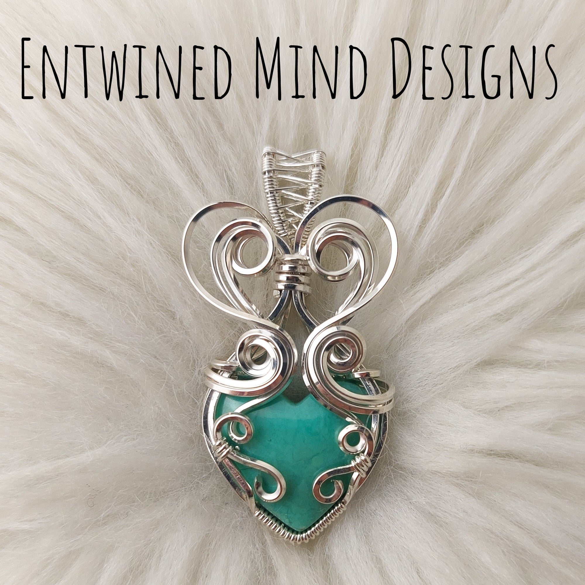 Artisan Cut Chrysoprase In Sterling Silver Heart Pendant