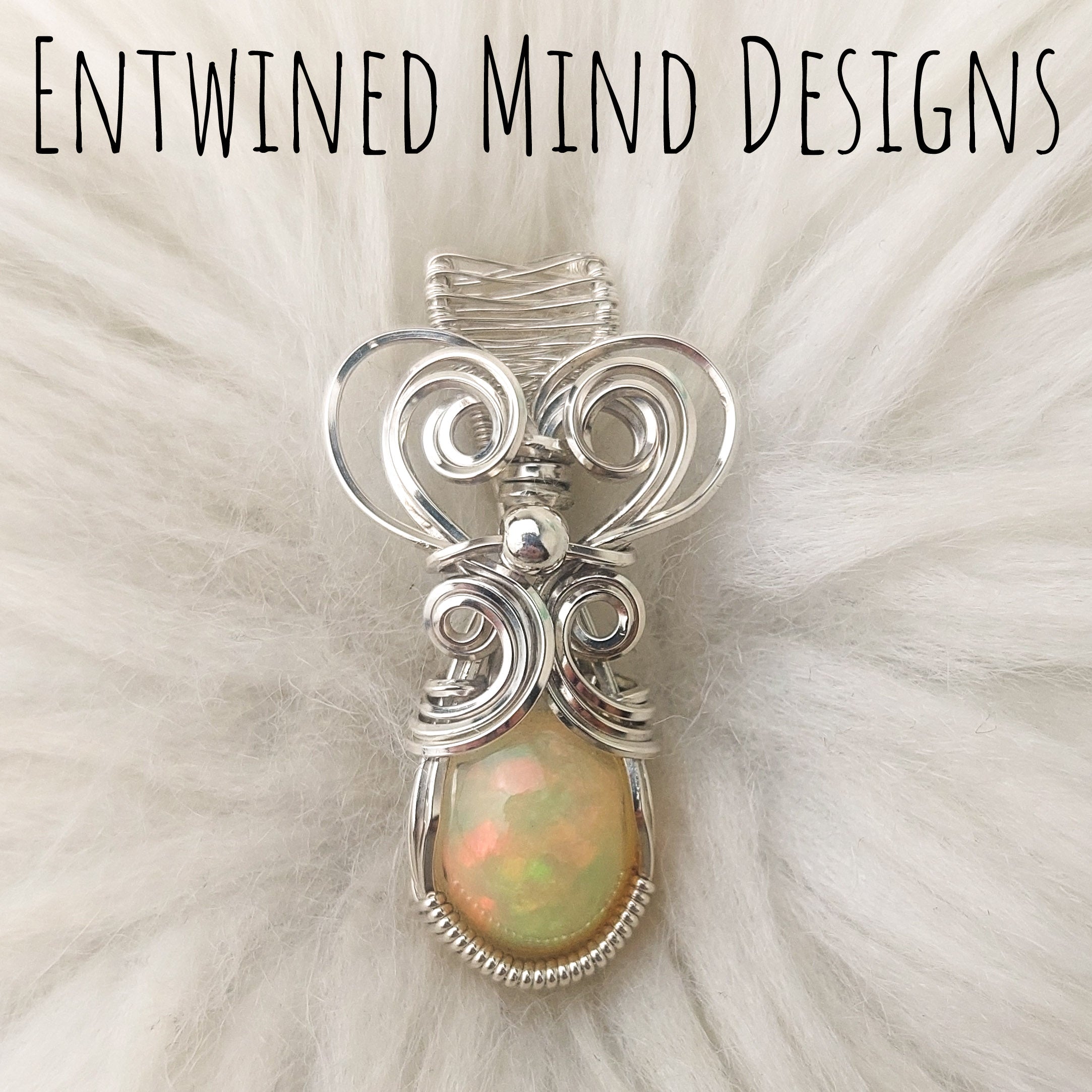 Ethiopian opal necklace, sold wire wrapped sterling silver jewelry, retro romantic jewelry