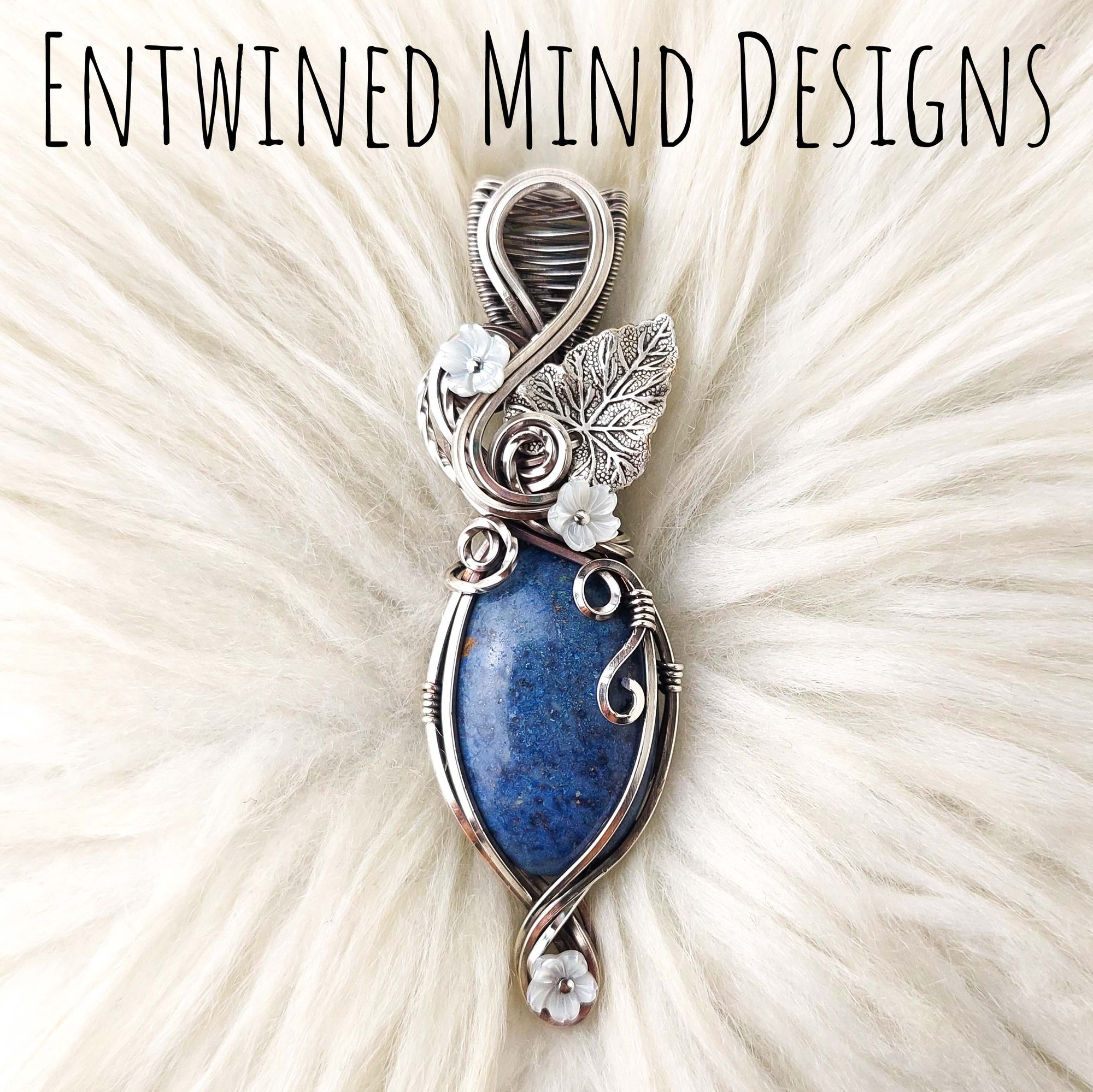 Dumortierite Sterling Silver Statement Pendant