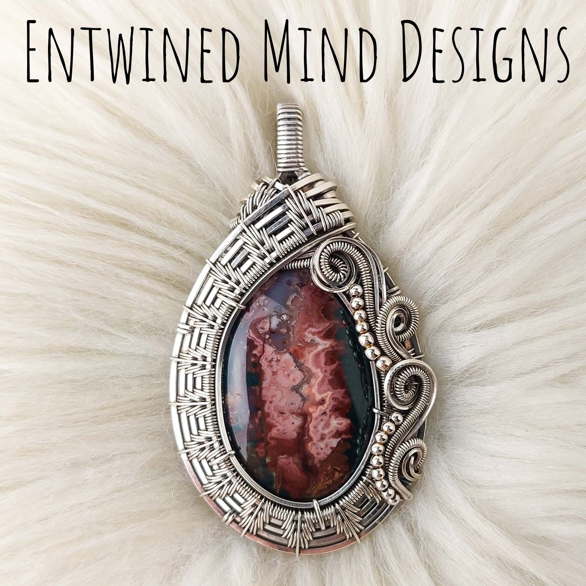 Artisan Cut Idaho Sunset Jasper Statement Pendant In Sterling Silver