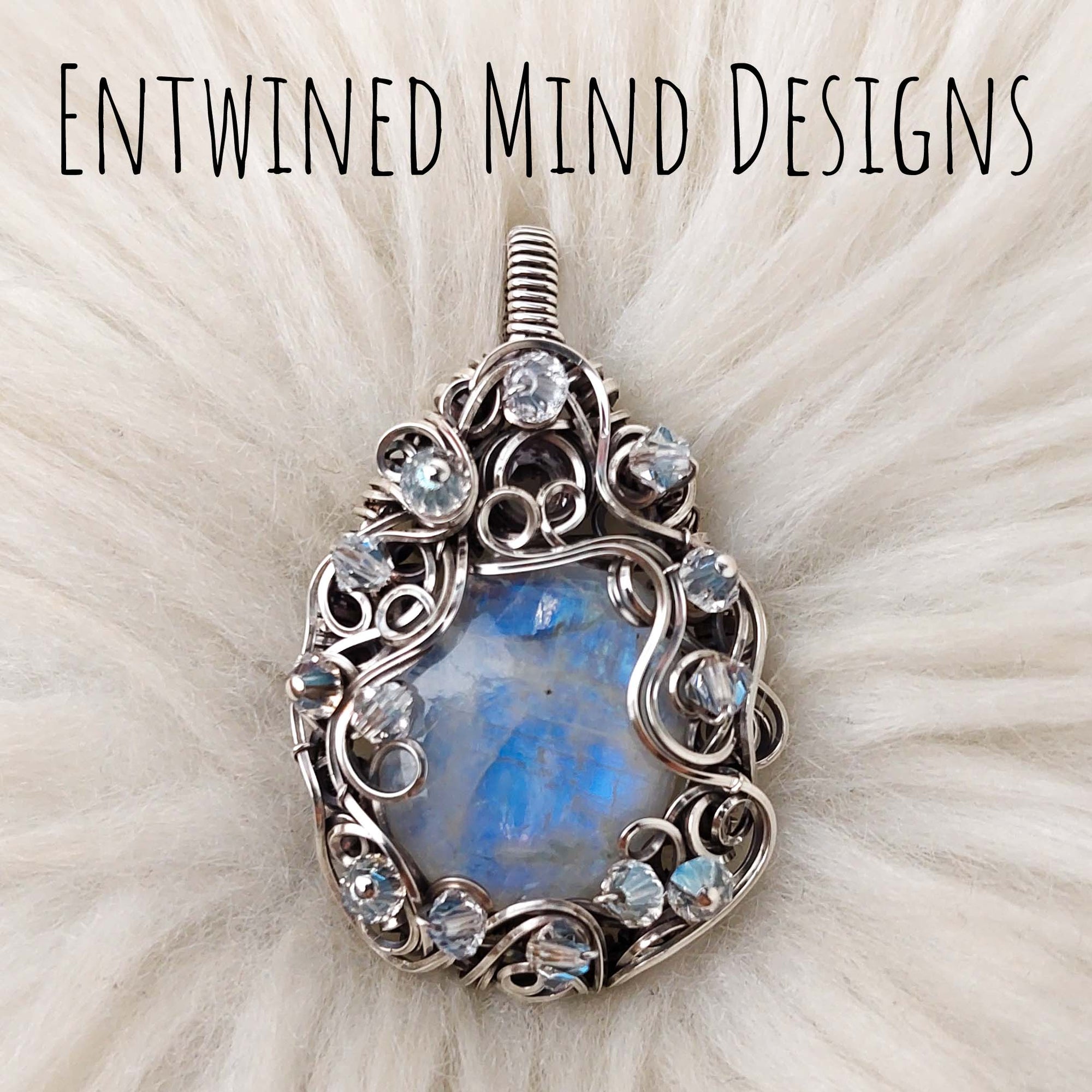 Moonstone Statement Pendant In Sterling Silver