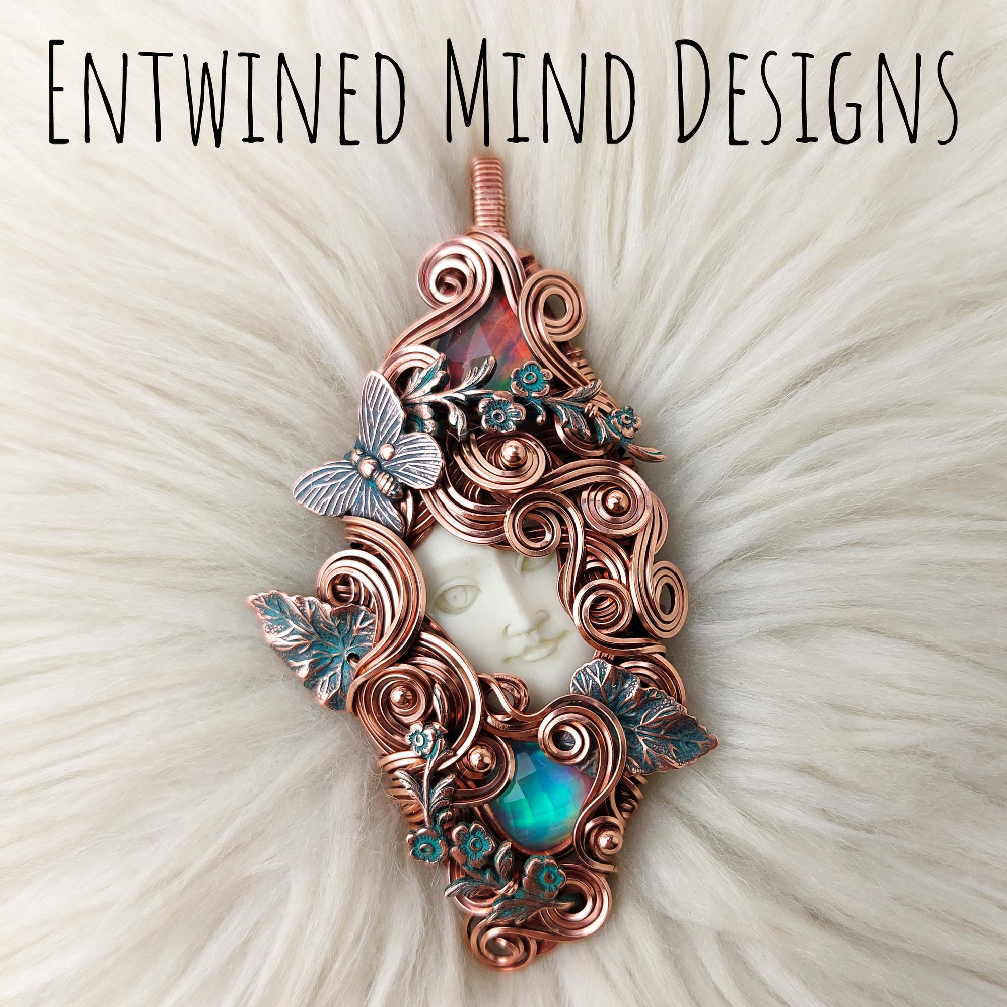 Goddess Statement Pendant In Copper