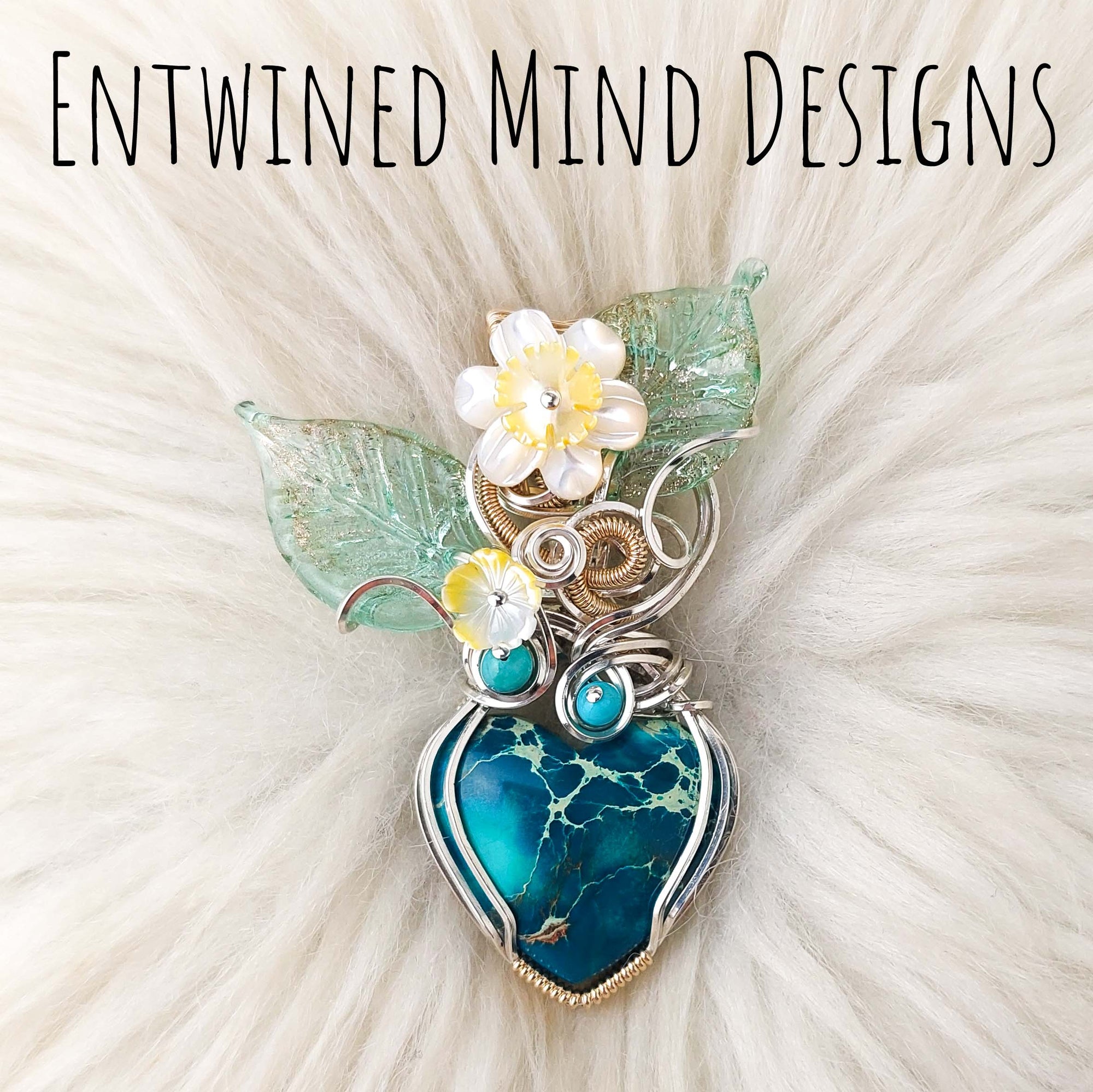 Artsan Cut Sediment Jasper And Sterling Silver Heart Pendant