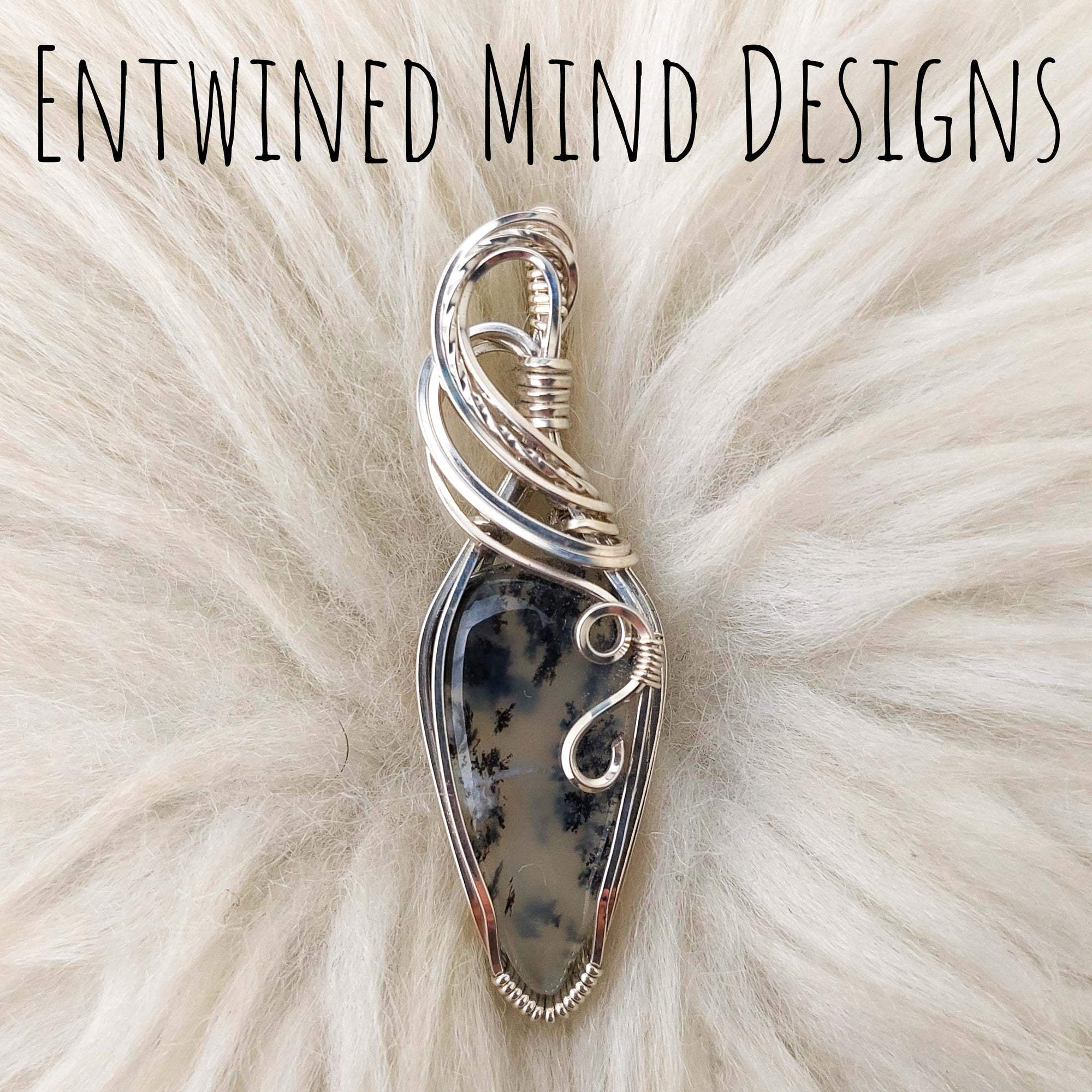 Dendritic Opal And Sterling Silver Pendant