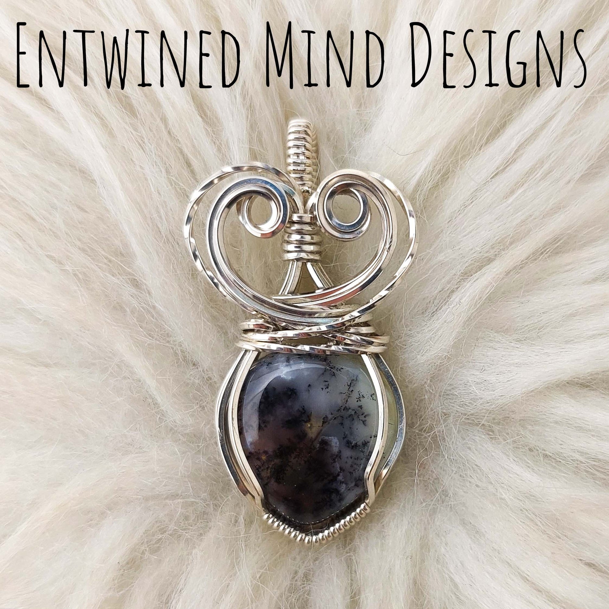 Dendritic Opal And Sterling Silver Pendant