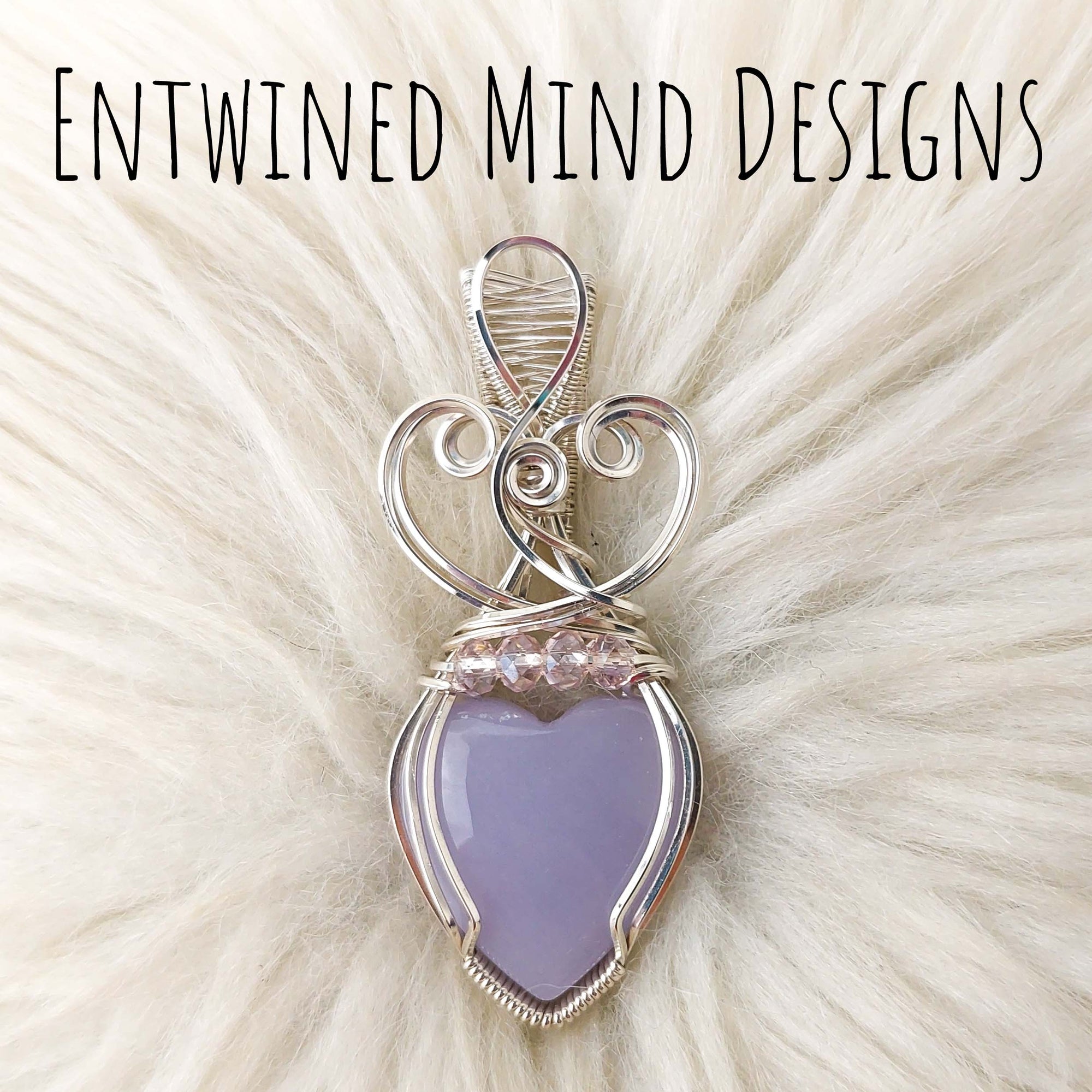 Yttrium Fluorite And Sterling silver Heart Pendant