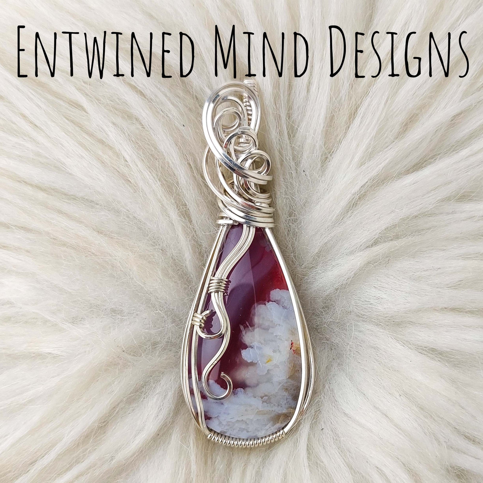 Red Aurora Plume Agate Doublet And Sterling Silver Pendant