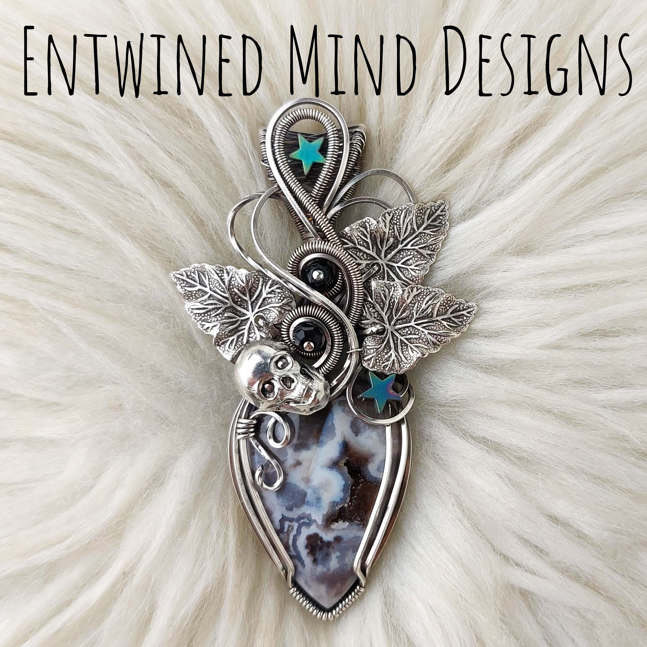 Black And White Crazy Lace Agate Pendant In Sterling Silver