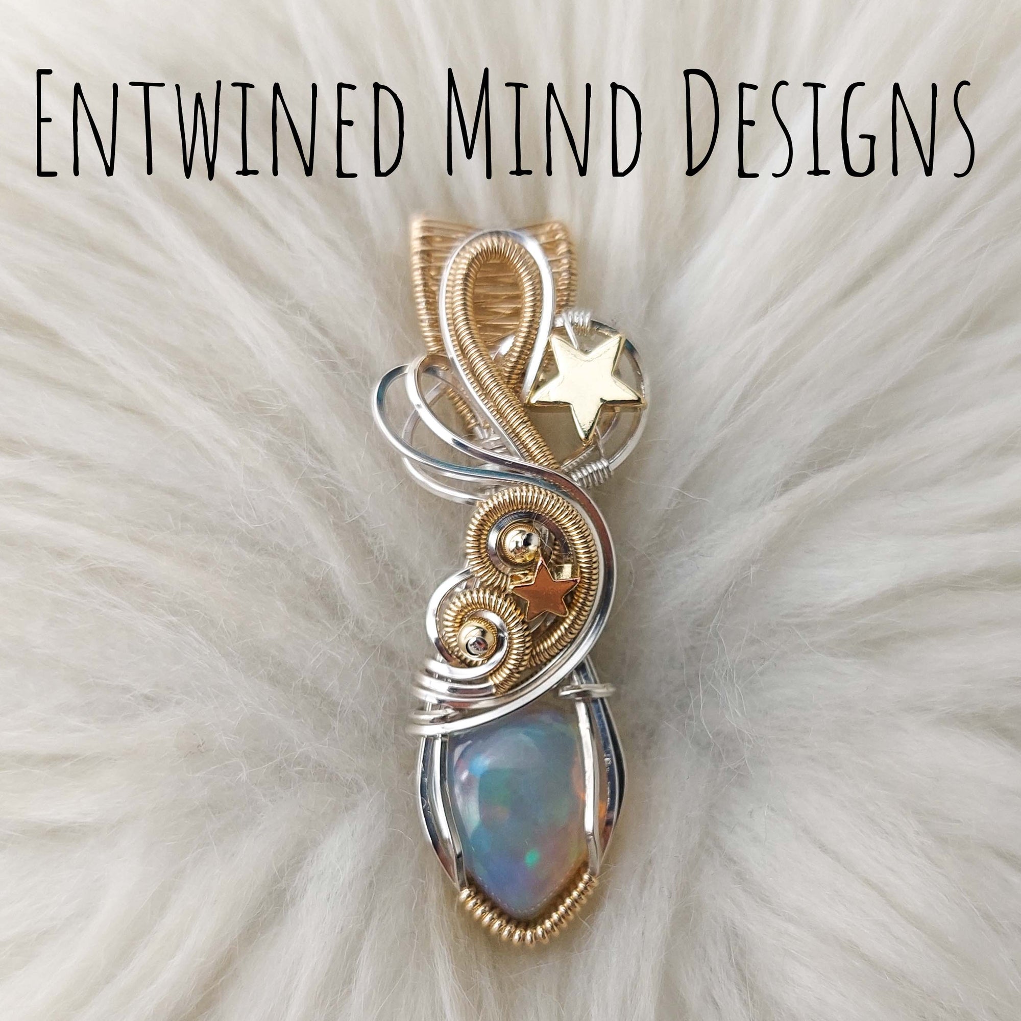 5ct Ethiopian Honey Comb Opal and Sterling Silver Pendant