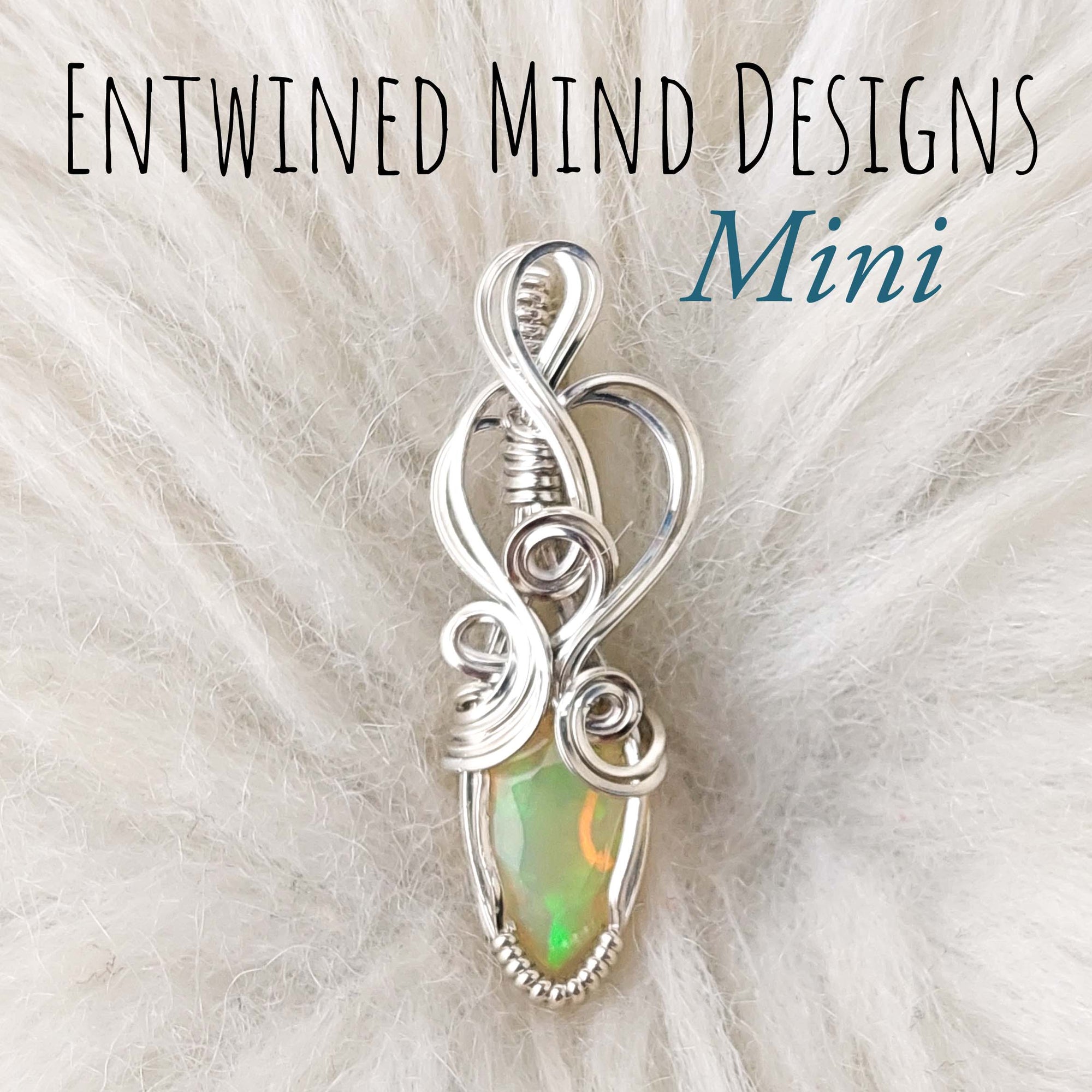 Mini Sterling Silver And Opal Pendant