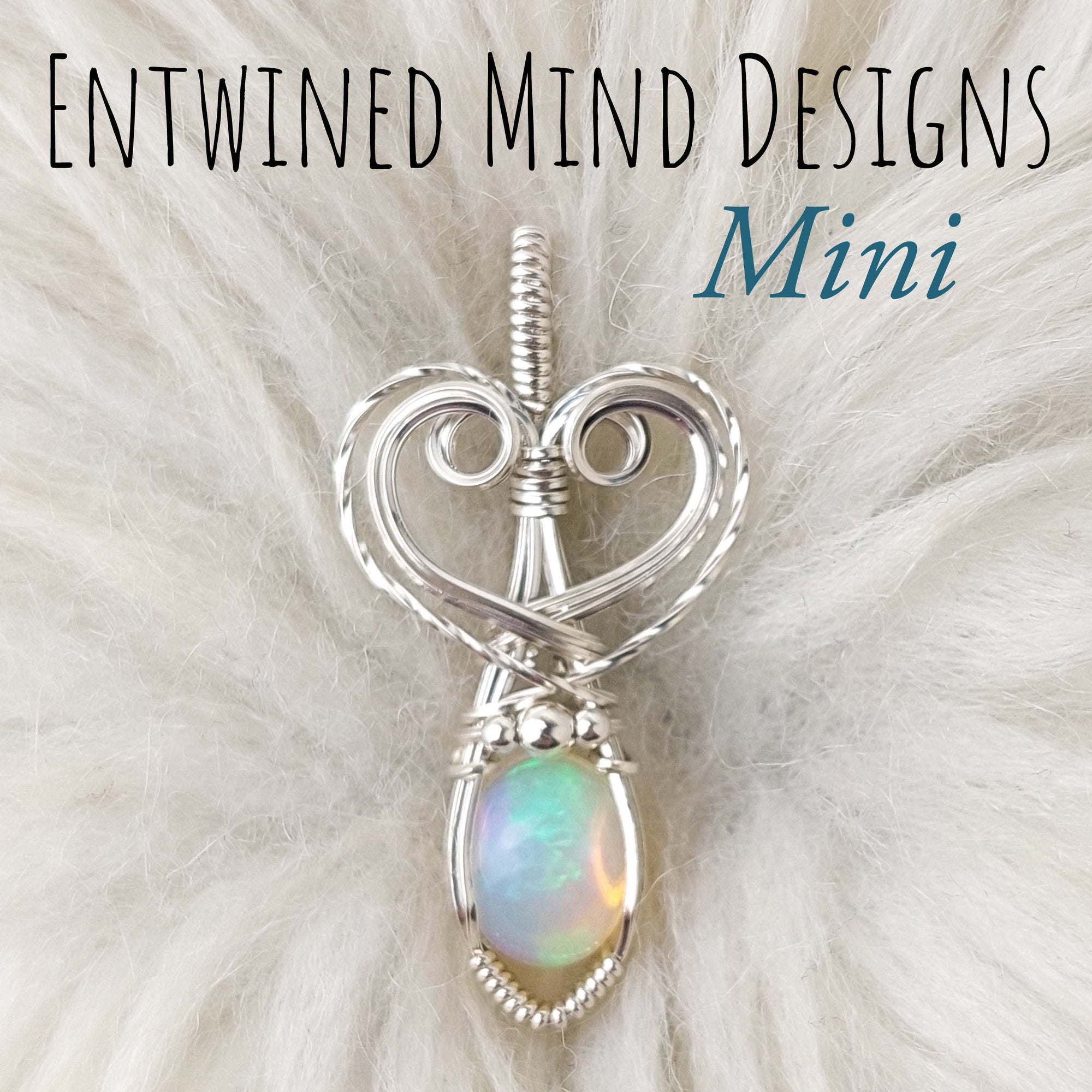 Mini Sterling Silver And Opal Pendant