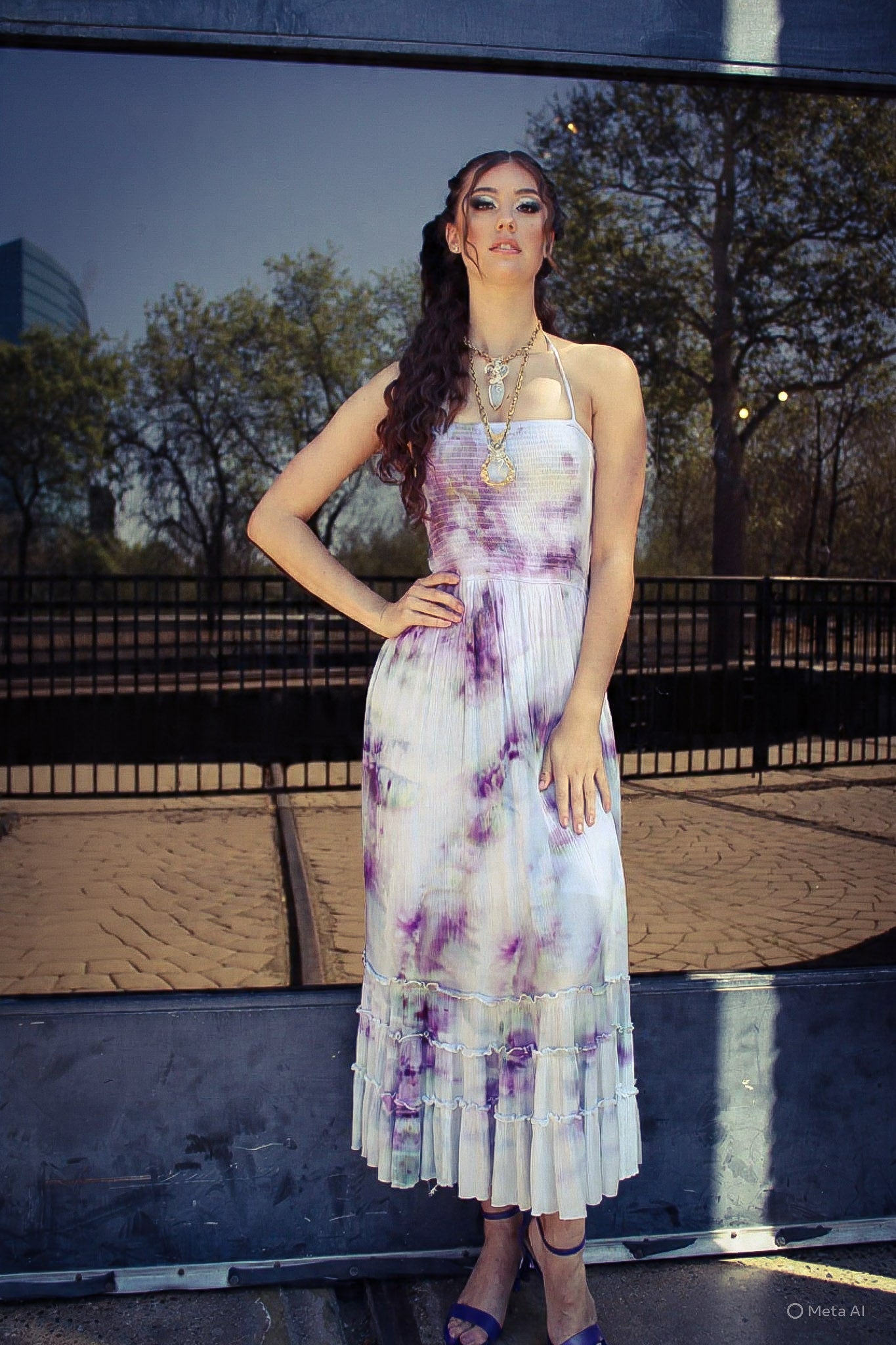 Entwined Mind Designs Cloud Tie Dye Runway Dress Entwined Mind Designs Cloud Tie Dye Runway Dress