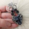 Indigo Gabbro And Sterling Silver Heart Pendant