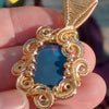 8.5 ct Lightning Ridge Black Australian Opal Set In 14k Goldfilled Pendant