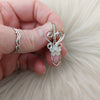 Peruvian Pink Opal Sterling Silver Mini Pendant