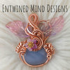 Purple Chalcedony Pumpkin Pendant In Copper