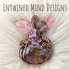 River Jasper Pumpkin Pendant In Copper