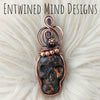 Jasper Skull Pendant In Copper