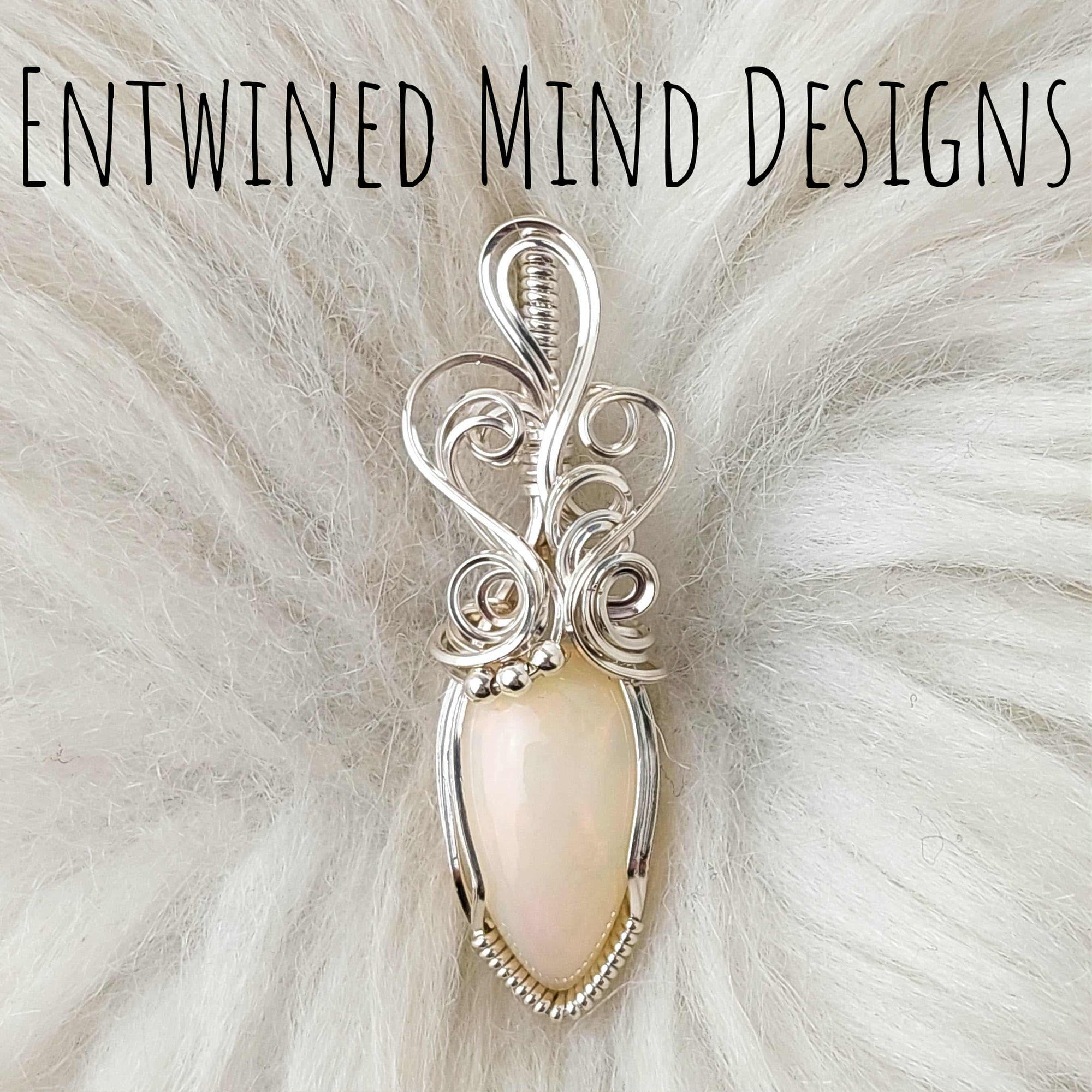 Show Special- 7ct Peach Ethiopian Opal and Sterling Silver Small Pendant