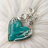 Artisan Cut Chrome Chalcedony In Sterling Silver Heart Pendant