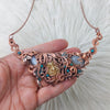 Goddess With Moonstone And Copper Statement Necklace