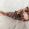 Godess in Copper With Garnet and Aventurine Statement Necklace