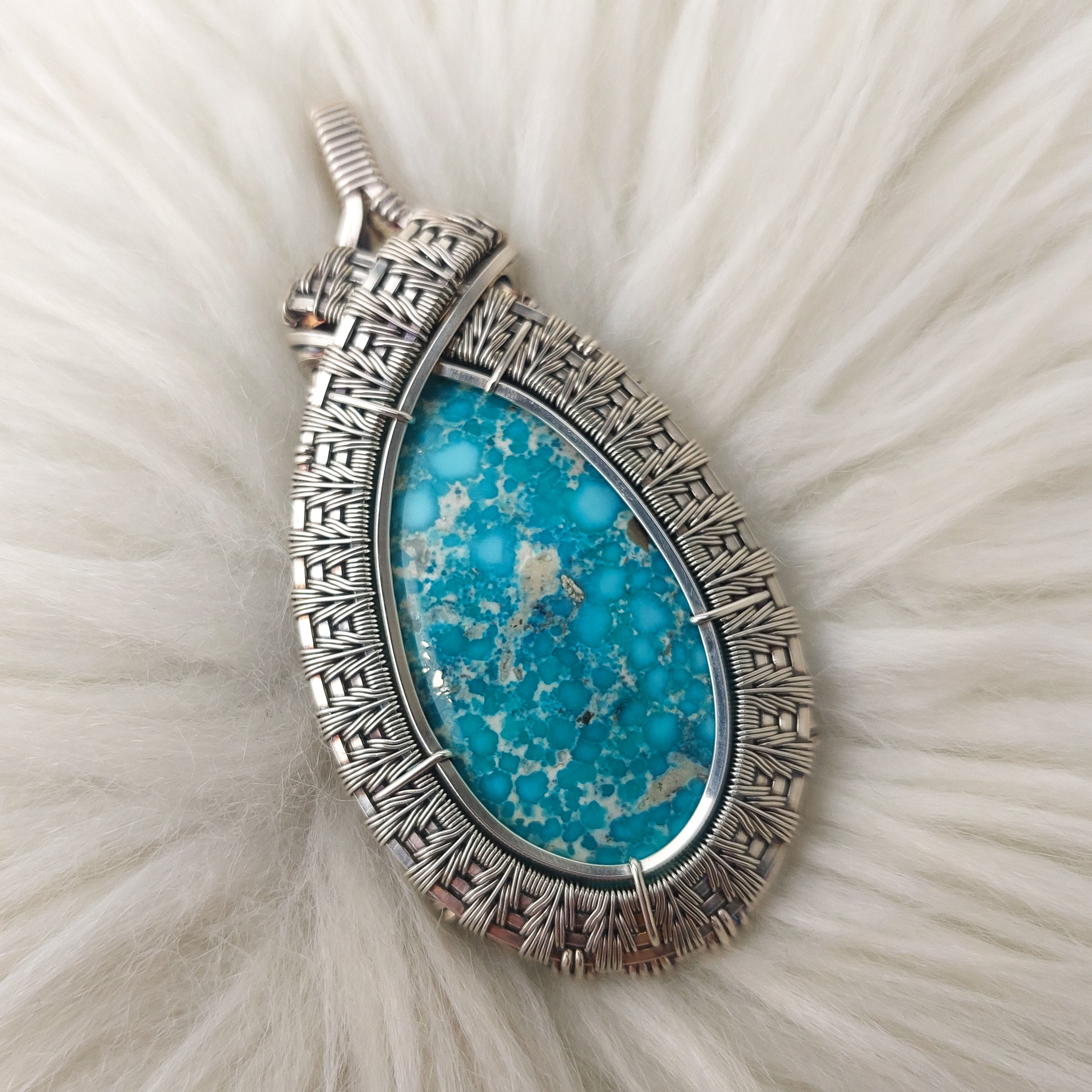 Outlets SS & Turquoise Centipede Pendant