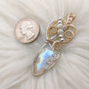 Moonstone and Pendant In 24k Gold Fill And Sterling Silver