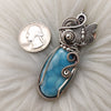 Larimar And Butterfly Statement Pendant In Sterling Silver