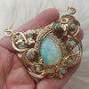 " I dream of Opal" AAA 23ct Ethiopian Opal and 14k Gold fill Statement Necklace