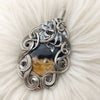 "Dragon Lair" Sterling Silver And Fossilized Palm Root Agate Statement Pendant