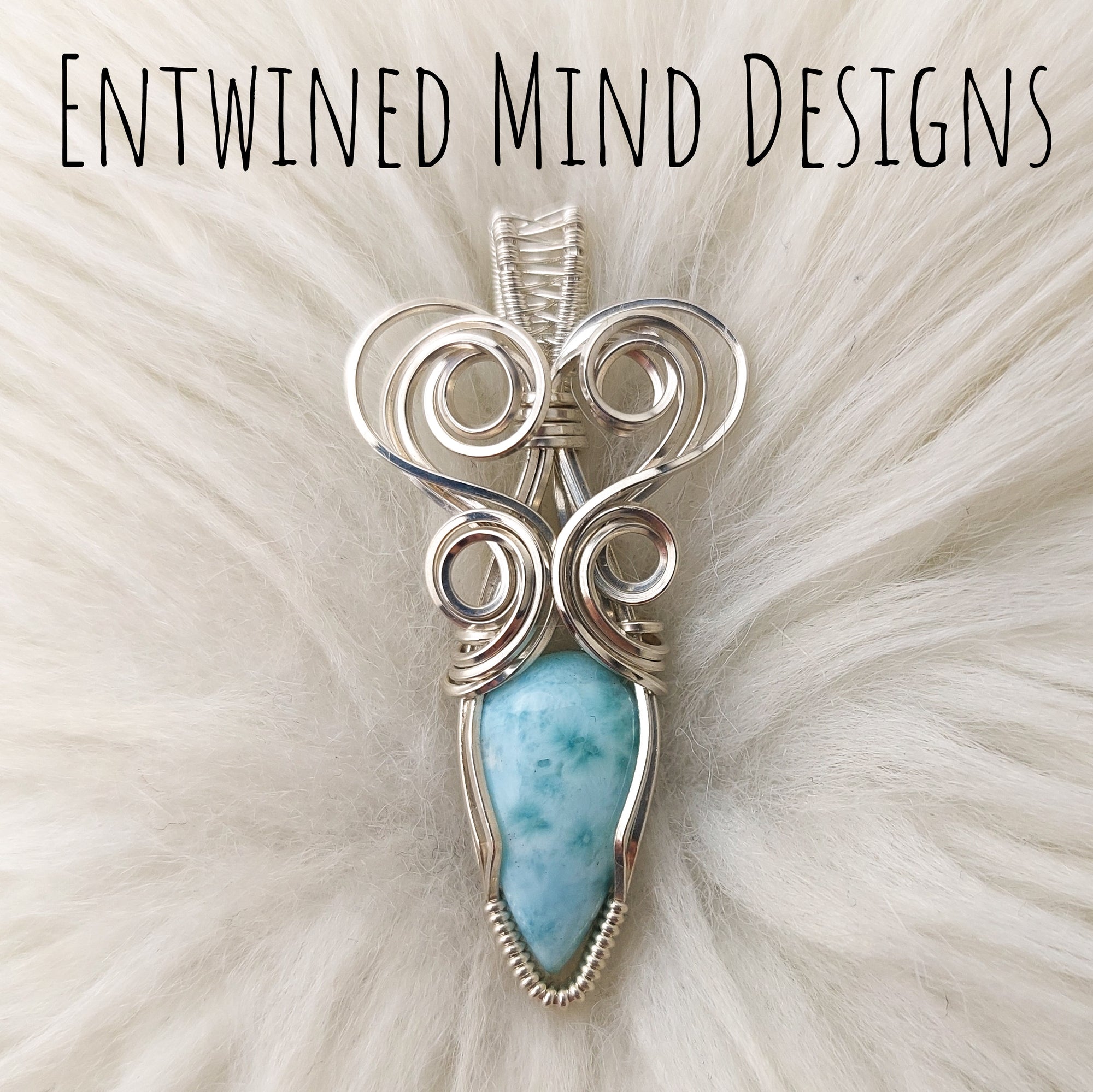 Larimar And Sterling Silver Pendant