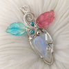 Moonstone And Sterling Silver Statement Pendant