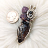 Black Agate And Sterling Silver Statement Pendant