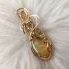 15ct Natural Ethiopian Opal 14k Gold Filled Statement Pendant