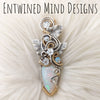 Natural 26 ct Ethiopian Opal, Sterling Silver, and 14k Goldfill Statement Pendant