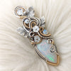 Natural 26 ct Ethiopian Opal, Sterling Silver, and 14k Goldfill Statement Pendant