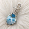 Larimar In Sterling Silver Heart Pendant