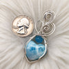 Larimar In Sterling Silver Heart Pendant