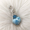 Larimar In Sterling Silver Heart Pendant