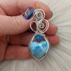 Larimar In Sterling Silver Heart Pendant