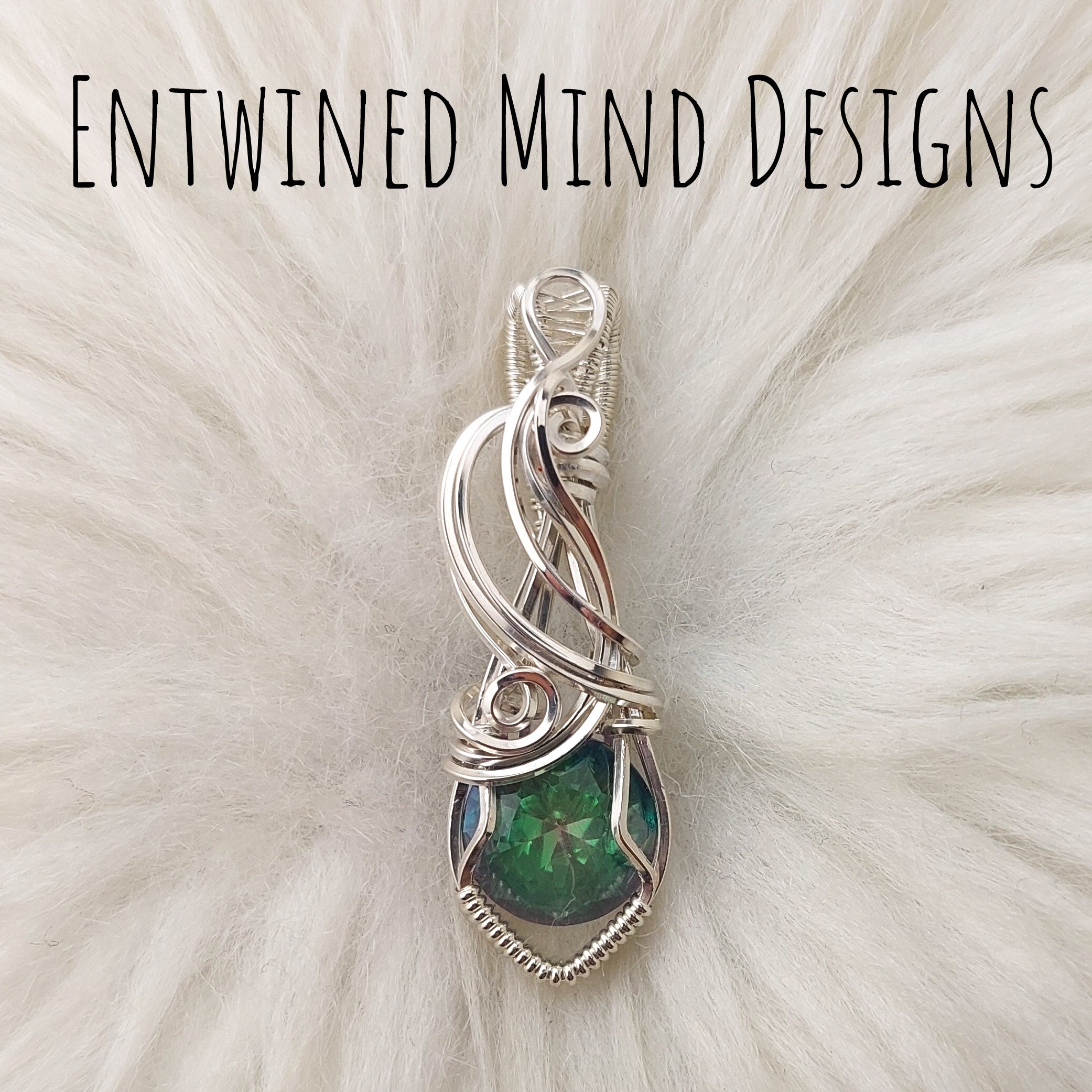 Sterling Silver And Mystic Topaz Small Size Pendant