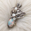 Natural 12.5 ct Ethiopian Opal, Sterling Silver Statement Pendant