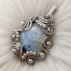 Moonstone Statement Pendant In Sterling Silver