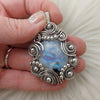 Moonstone Statement Pendant In Sterling Silver