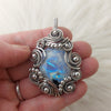 Moonstone Statement Pendant In Sterling Silver