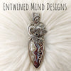 Artisan Cut Laguna Agate Sterling Silver Statement Pendant