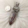 Artisan Cut Laguna Agate Sterling Silver Statement Pendant