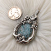 Mermaid And Moss Agate Statement Pendant In Sterling Silver